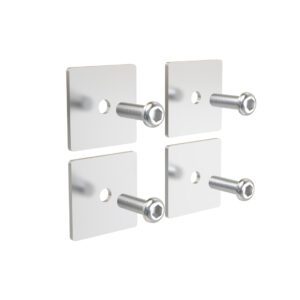 Fästplatta Set – 4 Fästplattor med Skruvar